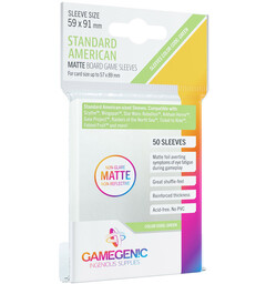 Sleeves MATTE 50stk 59x91mm Gamegenic American Standard Size